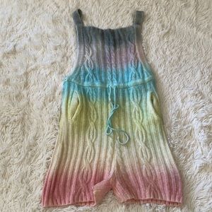 Rainbow knit overall jumper